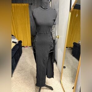 Horoscopez Black Cutout Maxi Dress